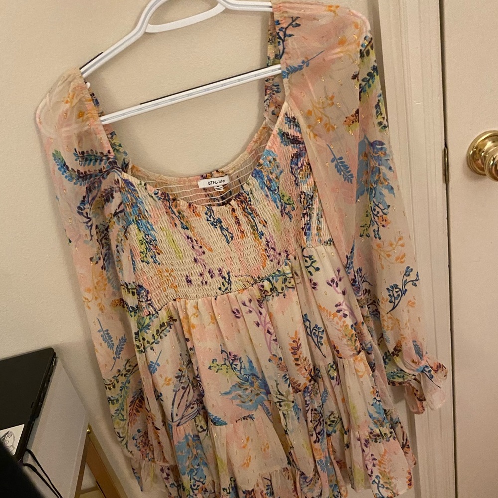 Cute polyester floral dress